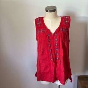 Lucky Brand embroidered tank